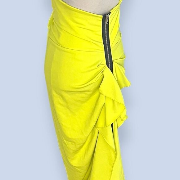ISSUE NY 11512 dress in Chartreuse Size L - Picture 10 of 14